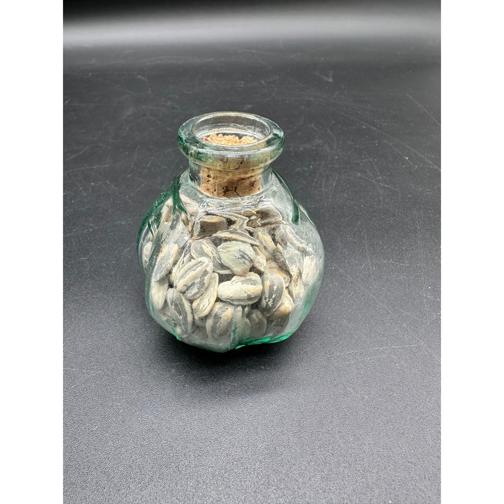 Sweet Antiques Glass Jar from Spain with Cork‎ Lid Decorative Display Bottle